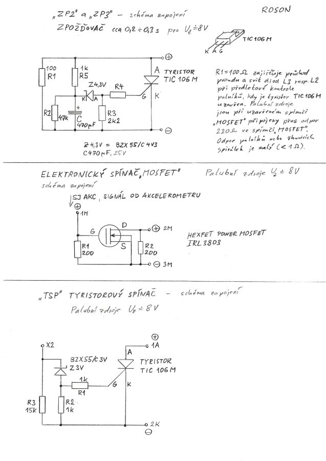 Palubní elektronika a popis funkce