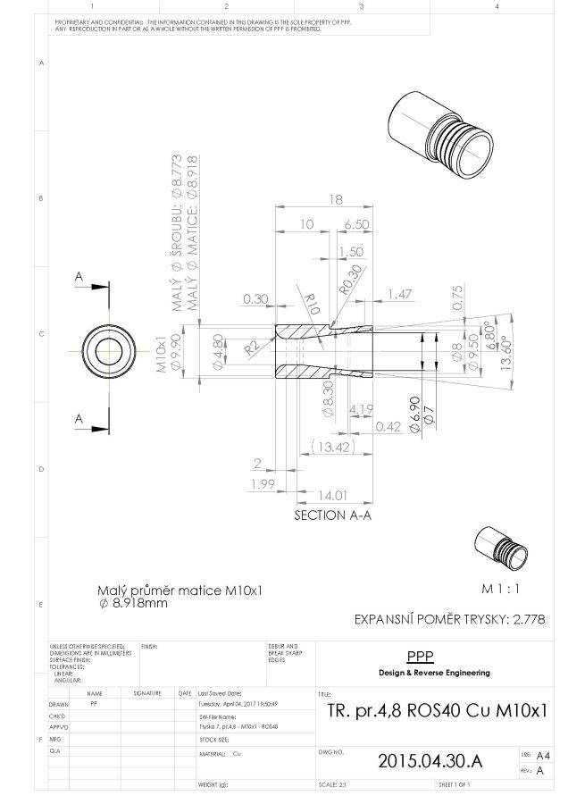 KLEC ROS40 a TRYSKA